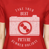 Take Your Best Picture Summer Holiday Womens Red Shirt