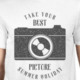 Take Your Best Picture Summer Holiday Mens White Shirt