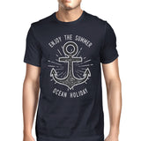Enjoy The Summer Ocean Holiday Mens Navy Shirt