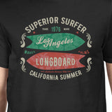 Superior Surfer Los Angeles Longboard Mens Black Shirt