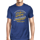 Authentic Summer Surfing California Mens Royal Blue Shirt