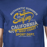 Authentic Summer Surfing California Mens Royal Blue Shirt