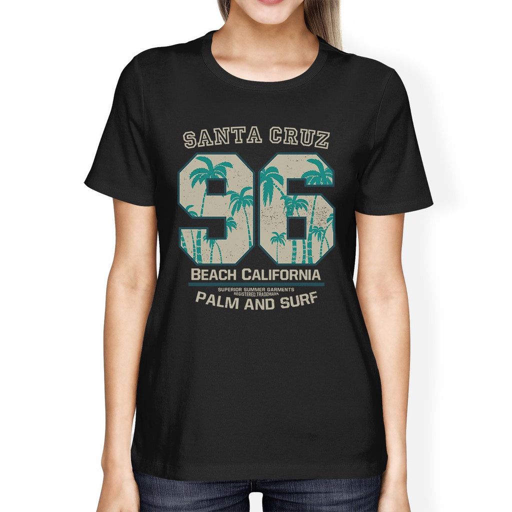 Santa Cruz Beach California Womens Black Shirt