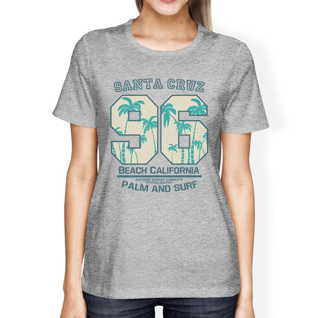 Santa Cruz Beach California Womens Grey Shirt