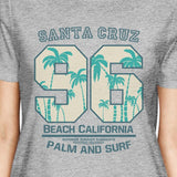 Santa Cruz Beach California Womens Grey Shirt
