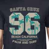 Santa Cruz Beach California Mens Navy Shirt