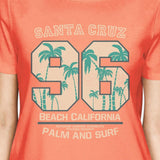 Santa Cruz Beach California Womens Peach Shirt