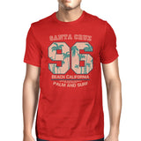 Santa Cruz Beach California Mens Red Shirt