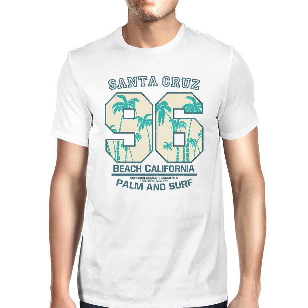 Santa Cruz Beach California Mens White Shirt
