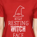 Rwf Resting Witch Face Womens Red Shirt