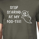 Stop Staring At My Boo-Tee Ghost Mens Dark Grey Shirt