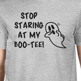 Stop Staring At My Boo-Tee Ghost Mens Grey Shirt