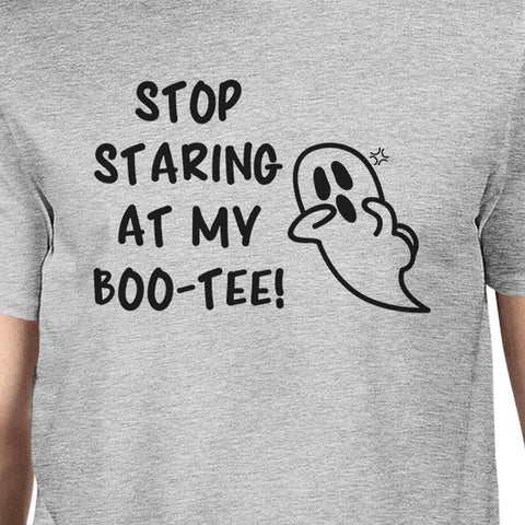 Stop Staring At My Boo-Tee Ghost Mens Grey Shirt