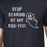 Stop Staring At My Boo-Tee Ghost Mens Navy Shirt