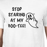 Stop Staring At My Boo-Tee Ghost Mens White Shirt