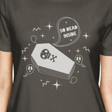 So Dead Inside Coffin Womens Dark Grey Shirt
