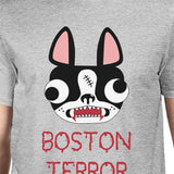Boston Terror Terrier Mens Grey Shirt