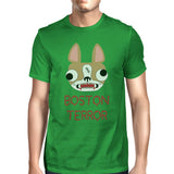 Boston Terror Terrier Mens Green Shirt