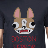 Boston Terror Terrier Mens Navy Shirt