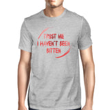 Trust Me I Haven't Been Bitten Blood Mens Grey Shirt