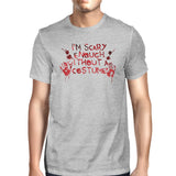 Scary Without A Costume Bloody Hands Mens Grey Shirt