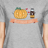 Pumpkin Spice Relationship Goals Womens Grey Shirt