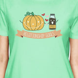Pumpkin Spice Relationship Goals Womens Mint Shirt