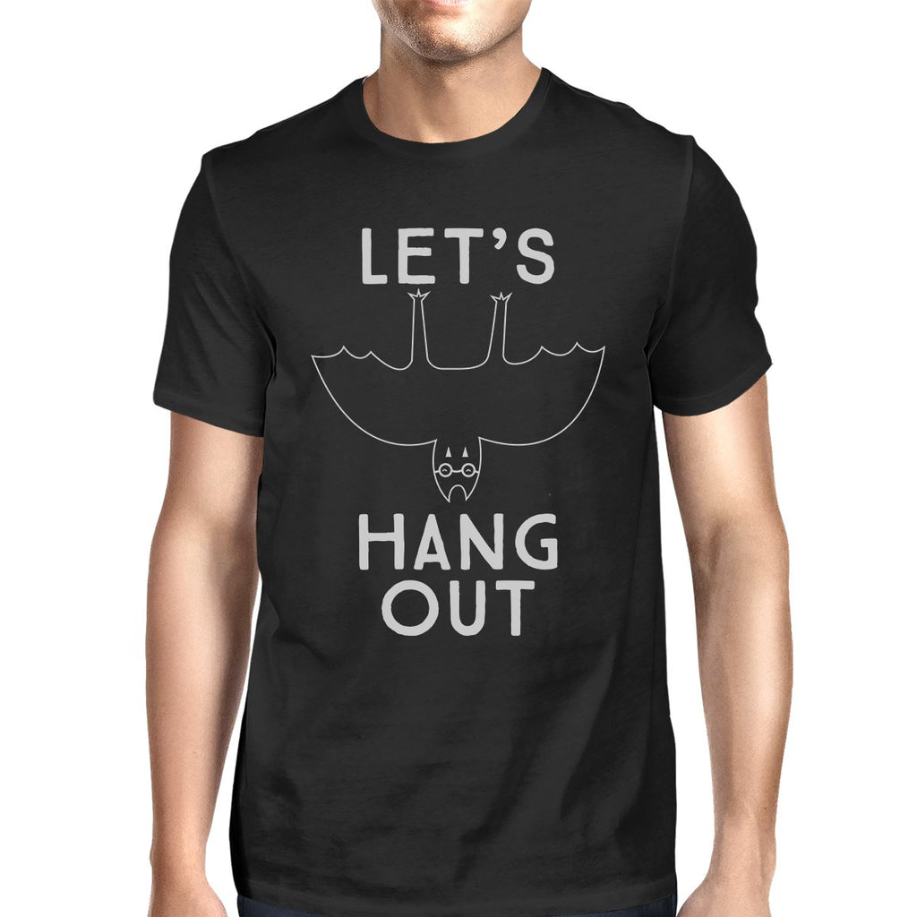Let's Hang Out Bat Mens Black Shirt