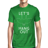 Let's Hang Out Bat Mens Green Shirt