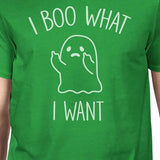 I Boo What I Want Ghost Mens Green Shirt