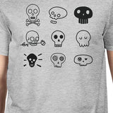 Skulls Mens Grey Shirt