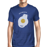 Meowgical Cat And Fried Egg Mens Royal Blue Shirt