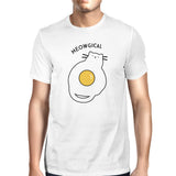 Meowgical Cat And Fried Egg Mens White Shirt