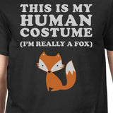 This Is My Human Costume Fox Mens Black Shirt