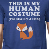 This Is My Human Costume Fox Mens Royal Blue Shirt