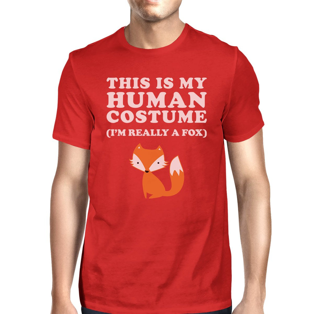 This Is My Human Costume Fox Mens Red Shirt
