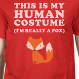 This Is My Human Costume Fox Mens Red Shirt