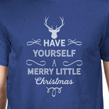 Have Yourself A Merry Little Christmas Mens Royal Blue Shirt