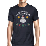 All I Want For Christmas Is Ewe Mens Navy Shirt