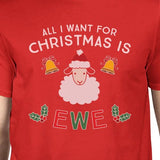 All I Want For Christmas Is Ewe Mens Red Shirt