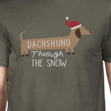 Dachshund Through The Snow Mens Dark Grey Shirt