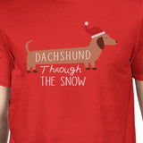 Dachshund Through The Snow Mens Red Shirt
