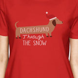 Dachshund Through The Snow Womens Red Shirt