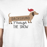 Dachshund Through The Snow Mens White Shirt