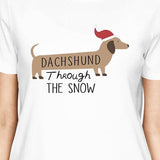 Dachshund Through The Snow Womens White Shirt