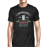 Working On My Santa Body Mens Black Shirt
