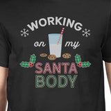 Working On My Santa Body Mens Black Shirt