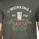 Working On My Santa Body Mens Dark Grey Shirt
