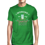 Working On My Santa Body Mens Green Shirt