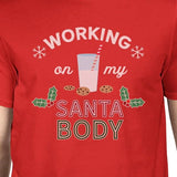 Working On My Santa Body Mens Red Shirt